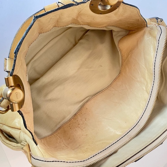 Chloe Heloise Large Beige Hand Bag Leather - Picture 9 of 16